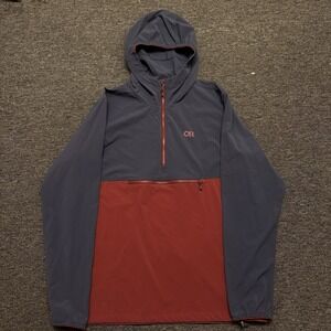 Outdoor Research Ferrosi Anorak Jacket Mens M 1/4 Zip Lightweight Hooded EUC